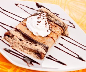 Chocolate pancakes Stock Photo 02