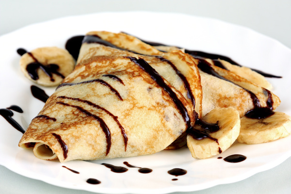 Chocolate pancakes Stock Photo 03