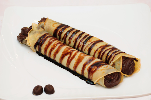 Chocolate pancakes Stock Photo 04