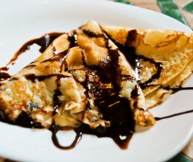 Chocolate pancakes Stock Photo 05