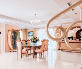 Classic style decorated living room Stock Photo 01