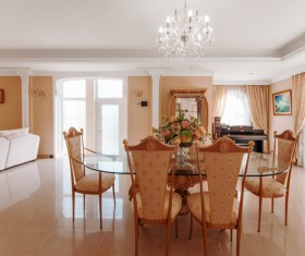 Classic style decorated living room Stock Photo 02