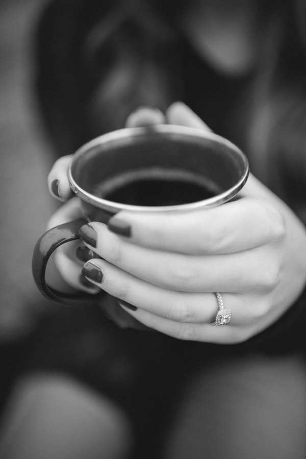 Closeup woman holding tea cup Stock Photo