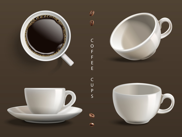Coffee cups illustration vector