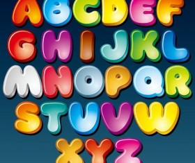 Different alphabet elements vector graphics 03 - Vector Font free download