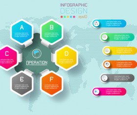 Colored paper infographic templates vectors 04