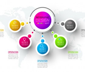 Colored paper infographic templates vectors 12
