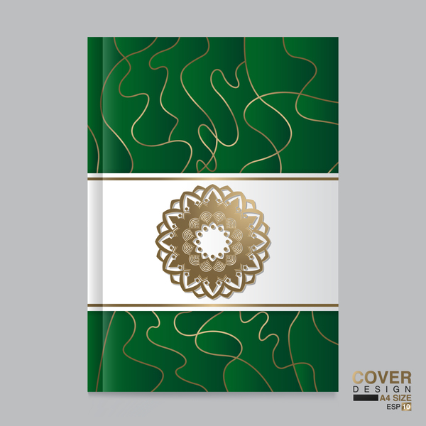 Cover template magezine with book vectors 01