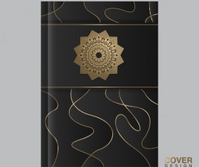 Cover template magezine with book vectors 02