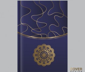 Cover template magezine with book vectors 04