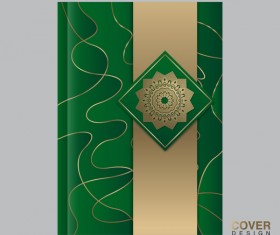 Cover template magezine with book vectors 05