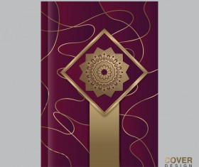 Cover template magezine with book vectors 06