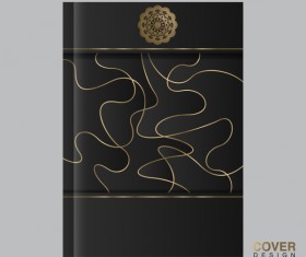 Cover template magezine with book vectors 07