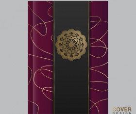 Cover template magezine with book vectors 08