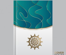 Cover template magezine with book vectors 09