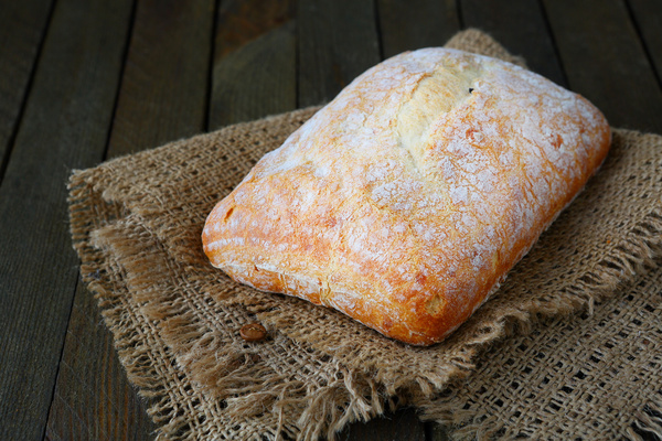 Crispy Italian ciabatta bread Stock Photo 02