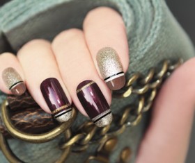 Crystal nail art Stock Photo