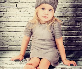 Cute beautiful little girl Stock Photo 02