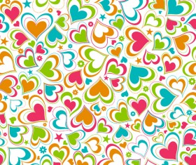 Cute heart shape seamless pattern vector