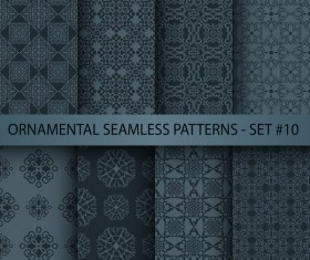 Dark ornament seamless pattern vector 05