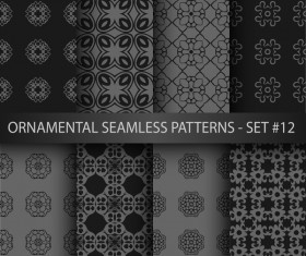 Dark ornament seamless pattern vector 06