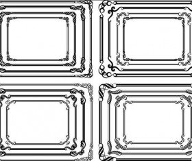 Decor retro frame set vector