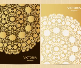 Decorative floral retro background vectors