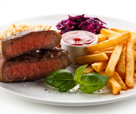 Delicious Fried meat and side dishes Stock Photo 04