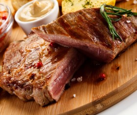 Delicious Fried meat and side dishes Stock Photo 07