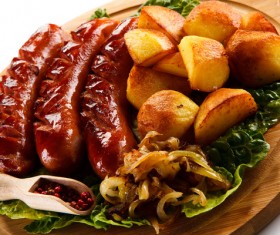 Delicious Fried meat and side dishes Stock Photo 12