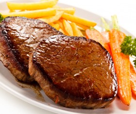 Delicious Fried meat and side dishes Stock Photo 13