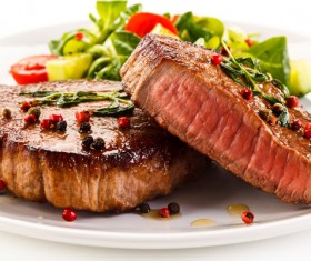 Delicious Fried meat and side dishes Stock Photo 15