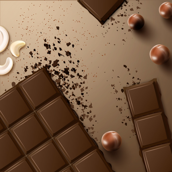 Delicious chocolate vector material