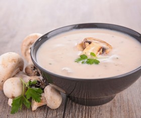 Delicious mushroom soup Stock Photo 01