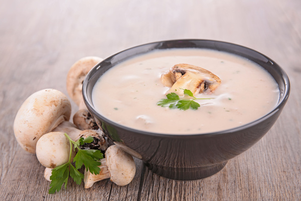 Delicious mushroom soup Stock Photo 01