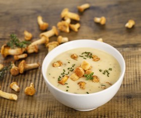 Delicious mushroom soup Stock Photo 02