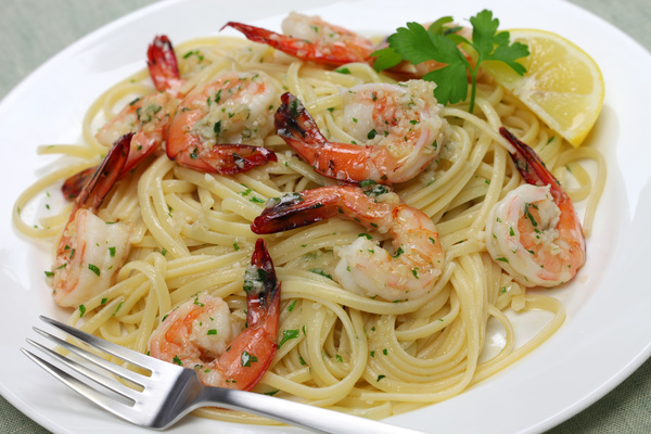 Delicious seafood pasta Stock Photo 01