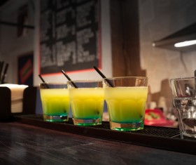 Different flavors of delicious cocktails Stock Photo 01