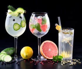 Different flavors of delicious cocktails Stock Photo 05
