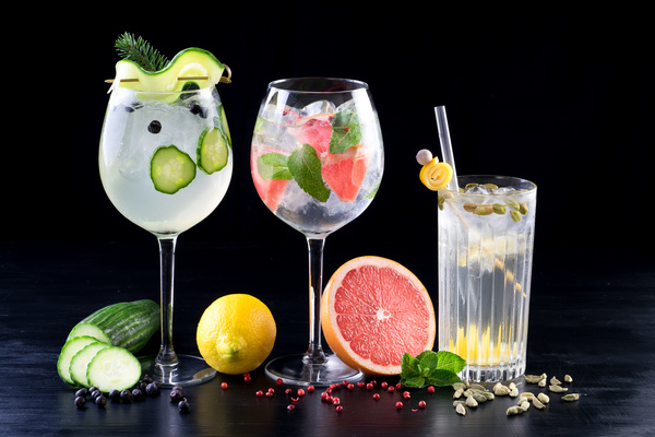 Different flavors of delicious cocktails Stock Photo 05