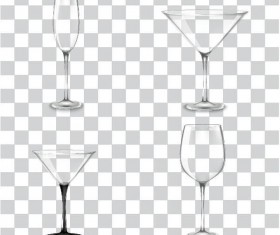 Different glass cup illustration vectors 02
