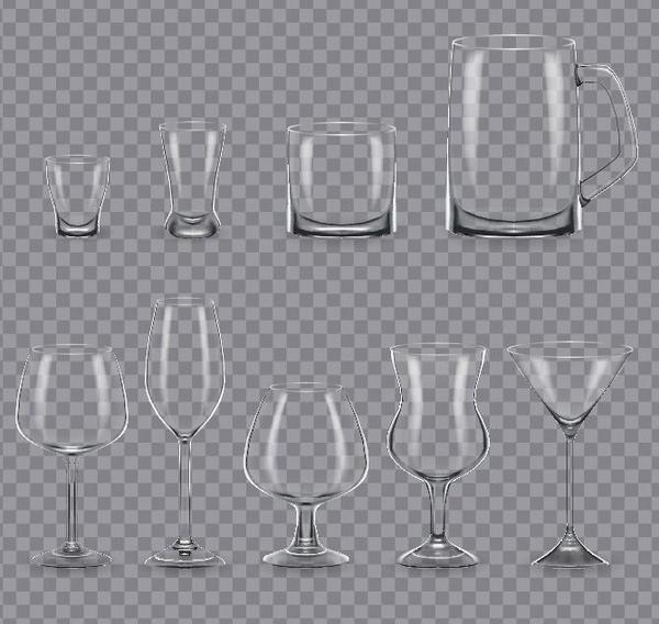 Different glass cup illustration vectors 03