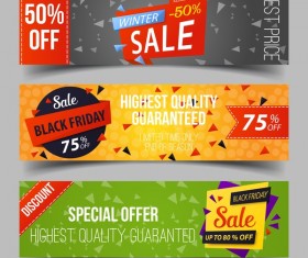Discount sale banner vectors material 01