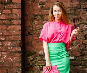 Dressed up stylish blonde girl Stock Photo