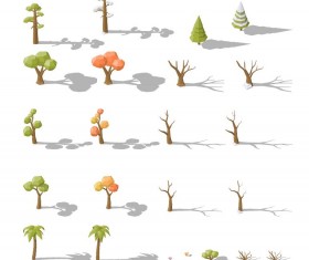 Dry tree with green tree vector