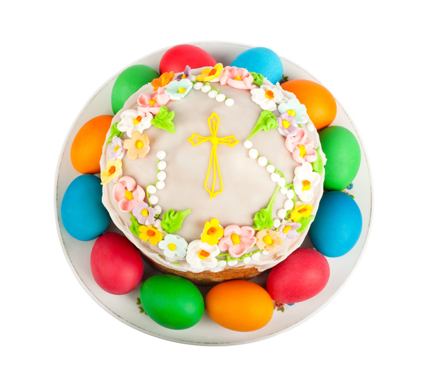 Easter cake and Easter egg Stock Photo 04