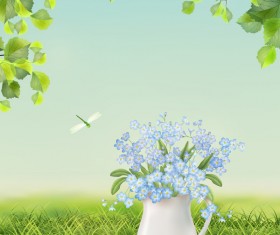 Easter egg wiht natural background vector