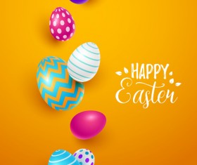Easter egg with orange background vectors 07