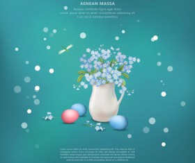 Easter poster with cover template creative vector 02