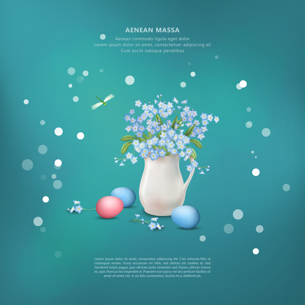 Easter poster with cover template creative vector 02